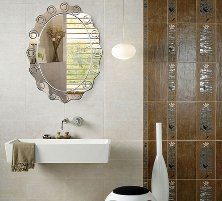 Large Custom Oval Bathroom Wall Mirrors Frameless 80% Float Glass