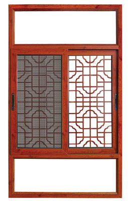 Horizontal Grilled Aluminium Sliding Windows Fireproof Push - Pull Window For Room