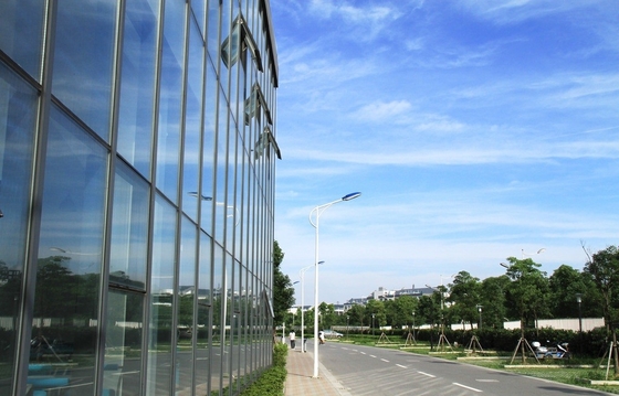 Large Aluminium Double Glazed Curtain Walls With Blue Lowes Glass
