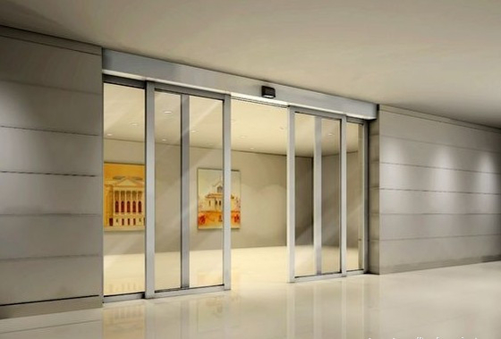Residential Automatic Sliding Entrance Doors With Tempered Glass ISO9001 / CE