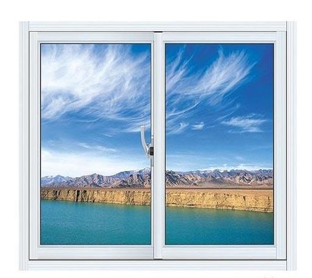 Blue Aluminium Single Replacement Slider Window Reflective Glass Design ISO9001 / CE