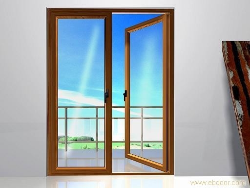 0.8 mm  Patio Swing Interior Double Opening Doors Wood Grain Durable Safety