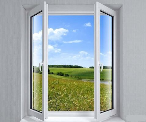 Household White Inward Swing Aluminium Casement Windows Powder Coated